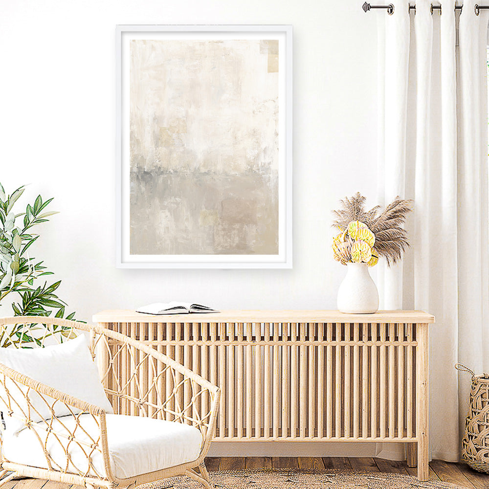 Shop Gray Morning Light II Art Print a painted abstract themed wall art print from The Print Emporium wall artwork collection - Buy Australian made fine art painting style poster and framed prints for the home and your interior decor room, TPE-WA-73656-AP