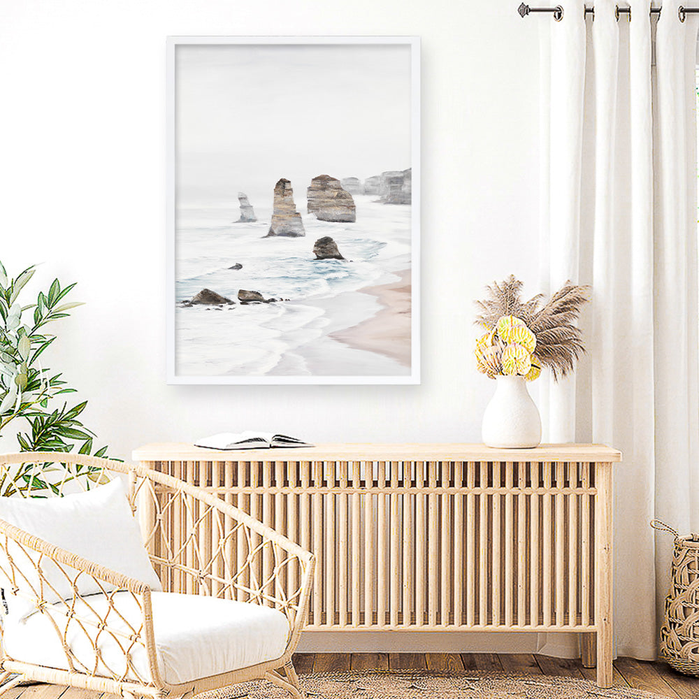 Shop Great Ocean Road I Art Print a coastal themed painted wall art print from The Print Emporium wall artwork collection - Buy Australian made fine art painting style poster and framed prints for the home and your interior decor room, TPE-315-AP