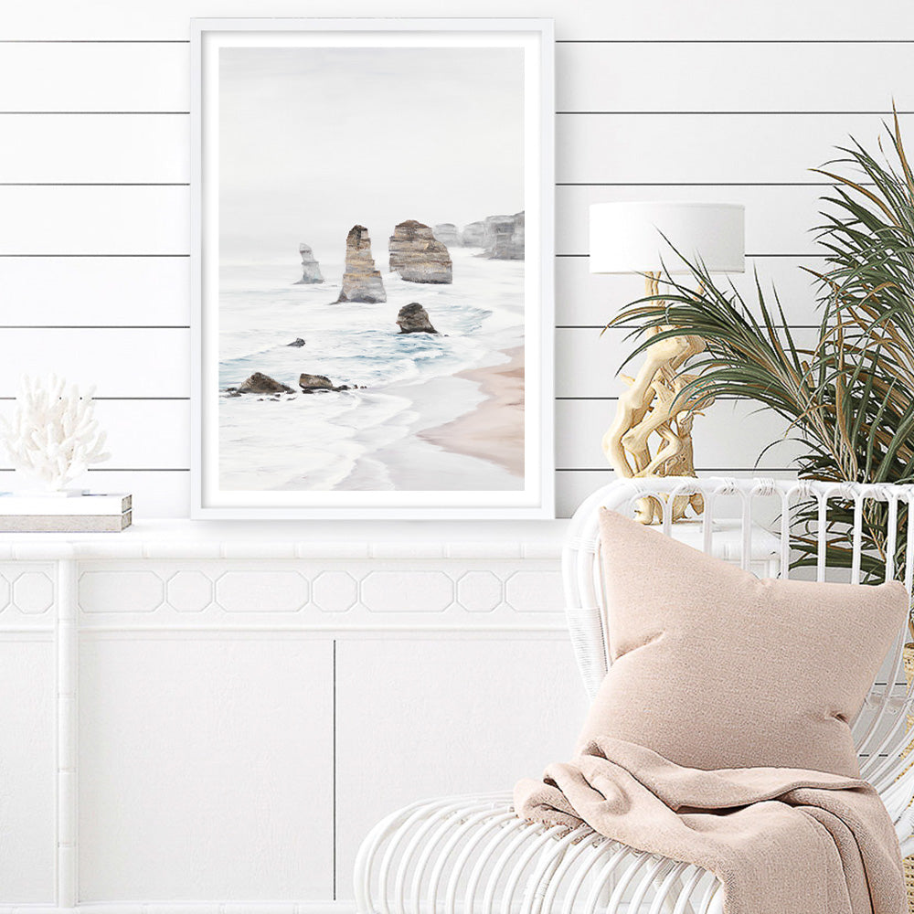 Shop Great Ocean Road I Art Print a coastal themed painted wall art print from The Print Emporium wall artwork collection - Buy Australian made fine art painting style poster and framed prints for the home and your interior decor room, TPE-315-AP