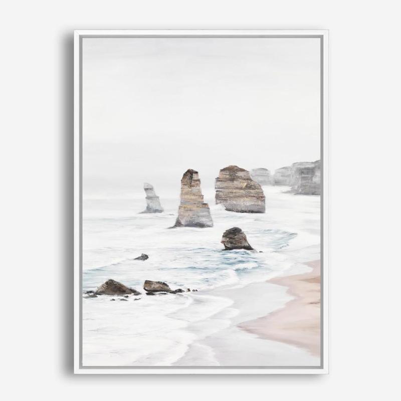 Shop Great Ocean Road I Canvas Print a coastal themed painted framed canvas wall art print from The Print Emporium artwork collection - Buy Australian made fine art painting style stretched canvas prints for the home and your interior decor space, TPE-315-CA-35X46-NF