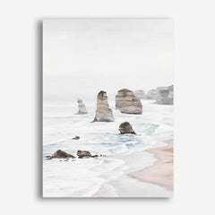 Shop Great Ocean Road I Canvas Print a coastal themed painted framed canvas wall art print from The Print Emporium artwork collection - Buy Australian made fine art painting style stretched canvas prints for the home and your interior decor space, TPE-315-CA-35X46-NF