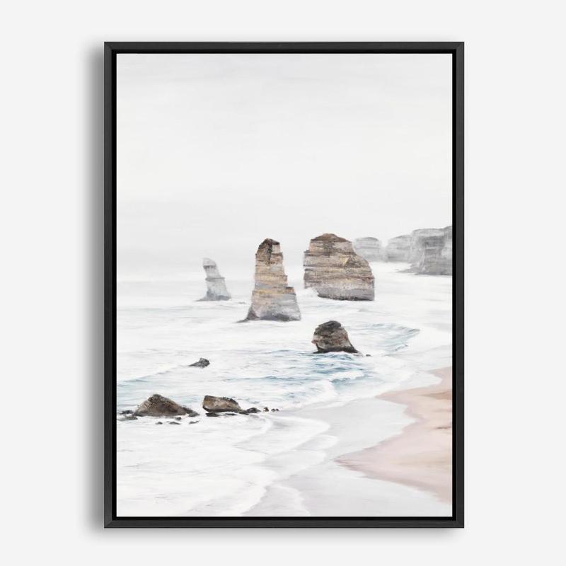 Shop Great Ocean Road I Canvas Print a coastal themed painted framed canvas wall art print from The Print Emporium artwork collection - Buy Australian made fine art painting style stretched canvas prints for the home and your interior decor space, TPE-315-CA-35X46-NF