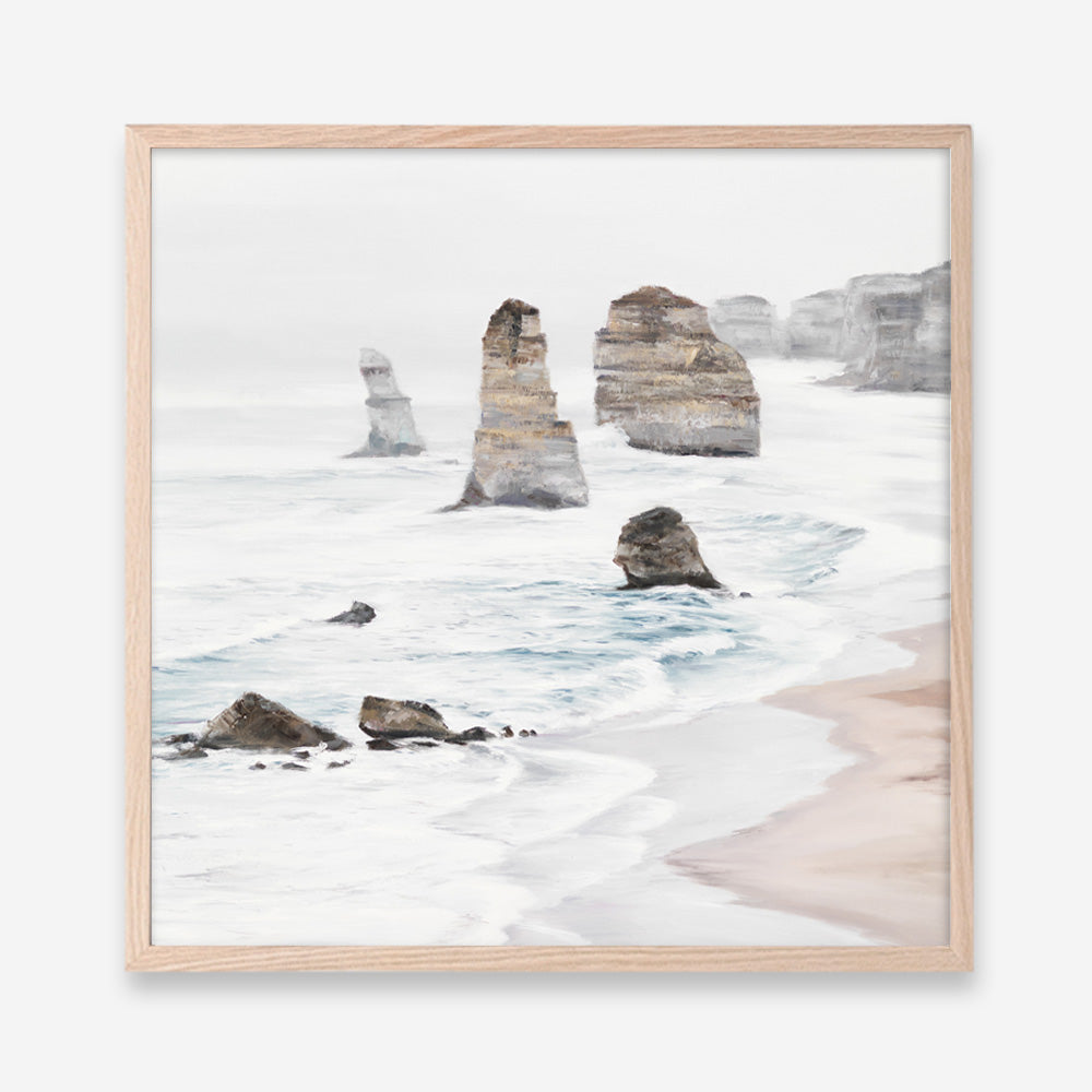 Shop Great Ocean Road I (Square) Art Print a coastal themed painted wall art print from The Print Emporium wall artwork collection - Buy Australian made fine art painting style poster and framed prints for the home and your interior decor room, TPE-948-AP