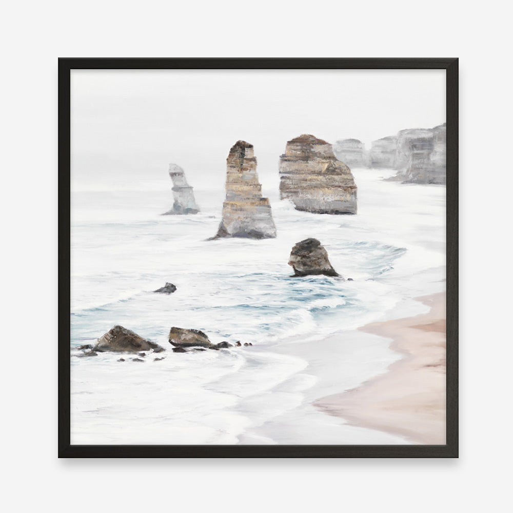 Shop Great Ocean Road I (Square) Art Print a coastal themed painted wall art print from The Print Emporium wall artwork collection - Buy Australian made fine art painting style poster and framed prints for the home and your interior decor room, TPE-948-AP