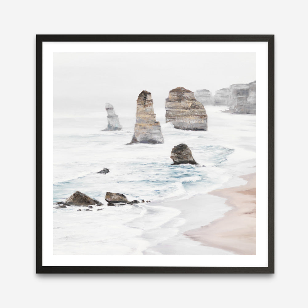 Shop Great Ocean Road I (Square) Art Print a coastal themed painted wall art print from The Print Emporium wall artwork collection - Buy Australian made fine art painting style poster and framed prints for the home and your interior decor room, TPE-948-AP