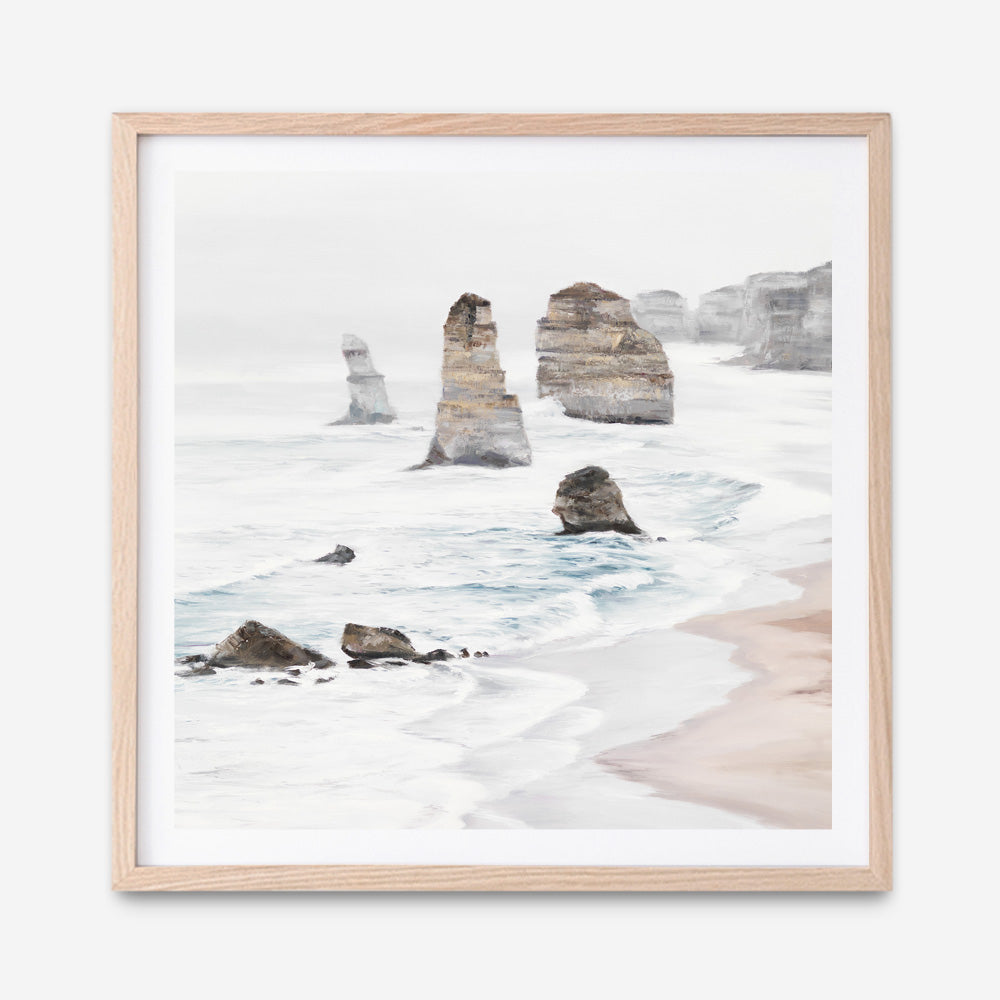 Shop Great Ocean Road I (Square) Art Print a coastal themed painted wall art print from The Print Emporium wall artwork collection - Buy Australian made fine art painting style poster and framed prints for the home and your interior decor room, TPE-948-AP
