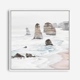 Shop Great Ocean Road I (Square) Canvas Print a coastal themed painted framed canvas wall art print from The Print Emporium artwork collection - Buy Australian made fine art painting style stretched canvas prints for the home and your interior decor space, TPE-948-CA-40X40-NF