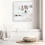 Shop Great Ocean Road I (Square) Canvas Print a coastal themed painted framed canvas wall art print from The Print Emporium artwork collection - Buy Australian made fine art painting style stretched canvas prints for the home and your interior decor space, TPE-948-CA-40X40-NF