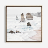 Shop Great Ocean Road I (Square) Canvas Print a coastal themed painted framed canvas wall art print from The Print Emporium artwork collection - Buy Australian made fine art painting style stretched canvas prints for the home and your interior decor space, TPE-948-CA-40X40-NF
