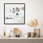 Shop Great Ocean Road I (Square) Canvas Print a coastal themed painted framed canvas wall art print from The Print Emporium artwork collection - Buy Australian made fine art painting style stretched canvas prints for the home and your interior decor space, TPE-948-CA-40X40-NF