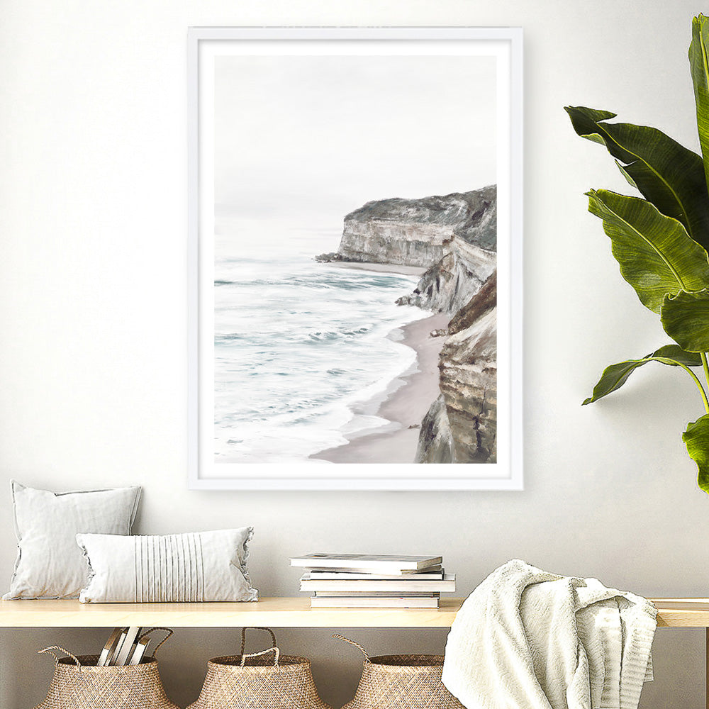 Shop Great Ocean Road II Art Print a coastal themed painted wall art print from The Print Emporium wall artwork collection - Buy Australian made fine art painting style poster and framed prints for the home and your interior decor room, TPE-385-AP