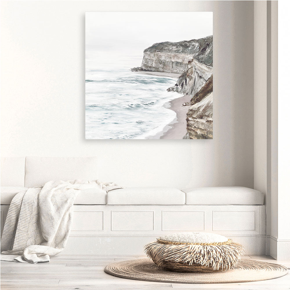 Shop Great Ocean Road II (Square) Canvas Print a coastal themed painted framed canvas wall art print from The Print Emporium artwork collection - Buy Australian made fine art painting style stretched canvas prints for the home and your interior decor space, TPE-949-CA-40X40-NF