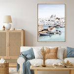 Shop Grecian Port I Photo Canvas Print a coastal themed photography framed stretched canvas print from The Print Emporium wall artwork collection - Buy Australian made prints for the home and your interior decor space, TPE-1198-CA-35X46-NF