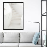Shop Grecian Stairs Photo Canvas Print a coastal themed photography framed stretched canvas print from The Print Emporium wall artwork collection - Buy Australian made prints for the home and your interior decor space, TPE-1332-CA-35X46-NF