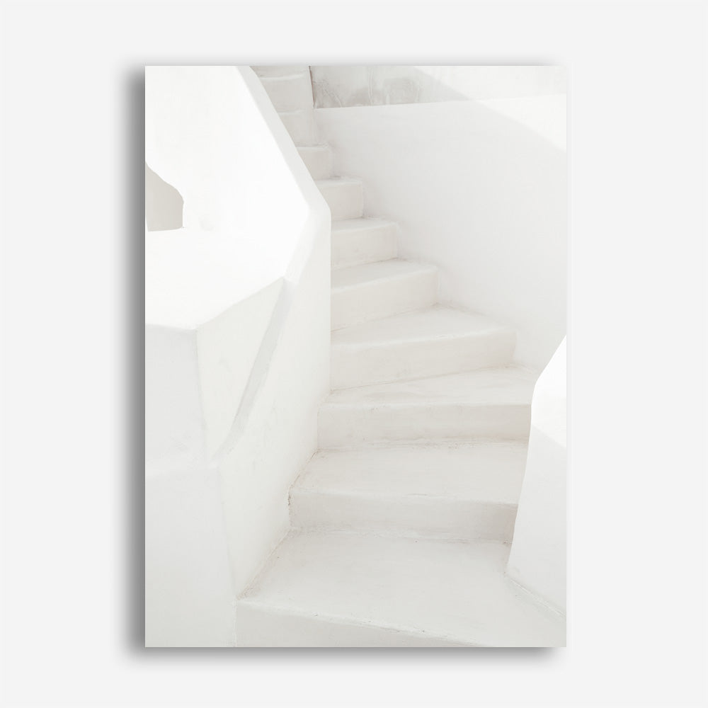 Shop Grecian Stairs Photo Canvas Print a coastal themed photography framed stretched canvas print from The Print Emporium wall artwork collection - Buy Australian made prints for the home and your interior decor space, TPE-1332-CA-35X46-NF