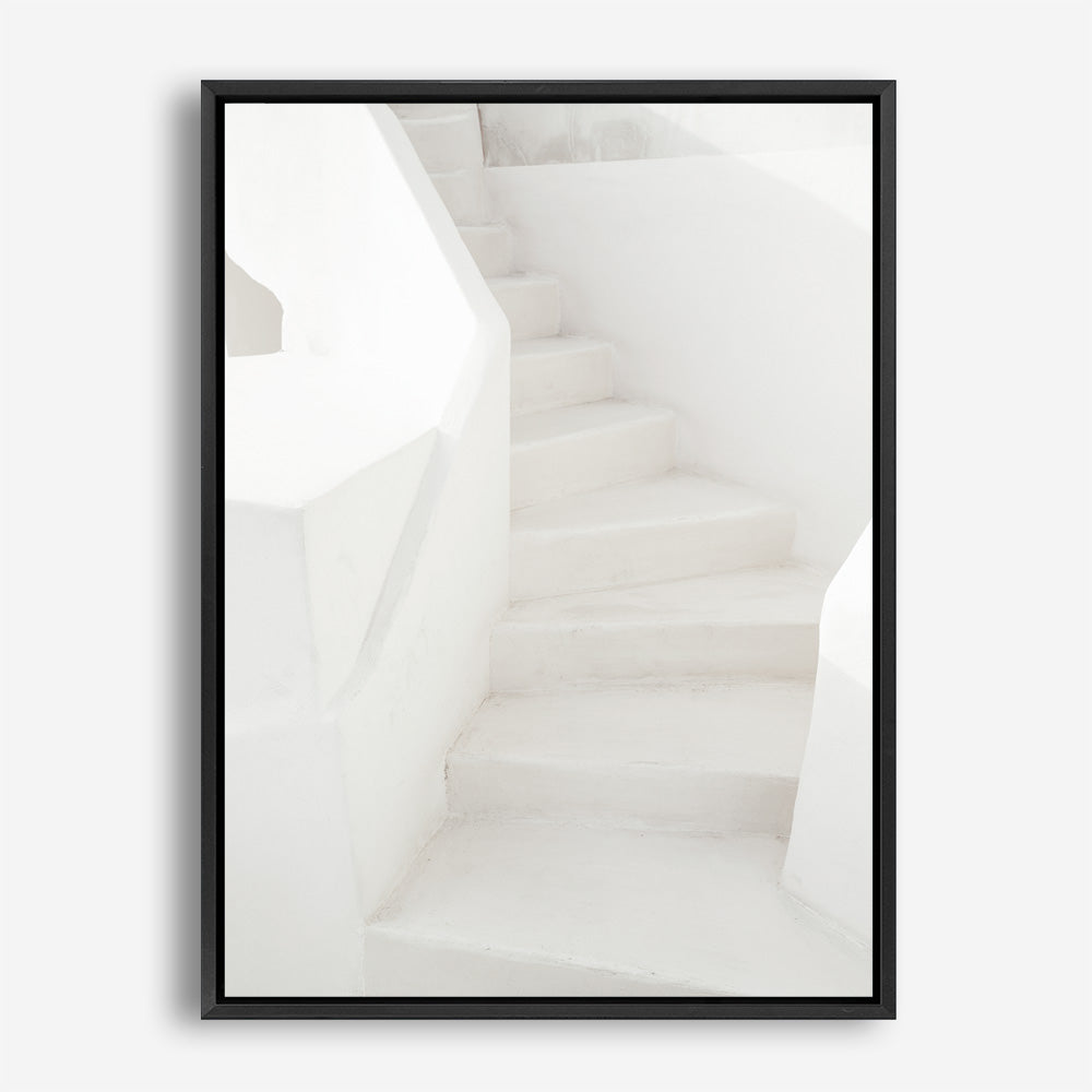 Shop Grecian Stairs Photo Canvas Print a coastal themed photography framed stretched canvas print from The Print Emporium wall artwork collection - Buy Australian made prints for the home and your interior decor space, TPE-1332-CA-35X46-NF