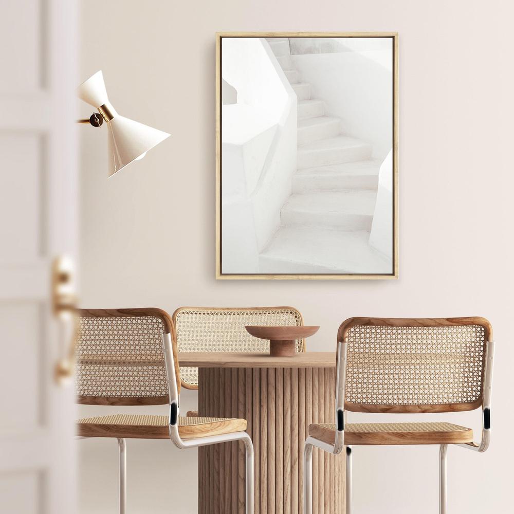 Shop Grecian Stairs Photo Canvas Print a coastal themed photography framed stretched canvas print from The Print Emporium wall artwork collection - Buy Australian made prints for the home and your interior decor space, TPE-1332-CA-35X46-NF