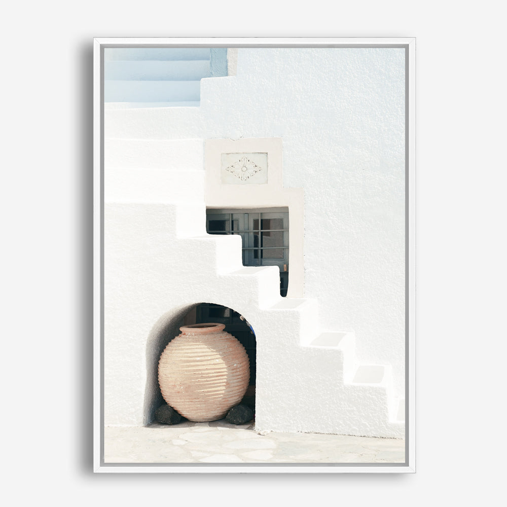 Shop Grecian Vase Photo Canvas Print a coastal themed photography framed stretched canvas print from The Print Emporium wall artwork collection - Buy Australian made prints for the home and your interior decor space, TPE-1305-CA-35X46-NF