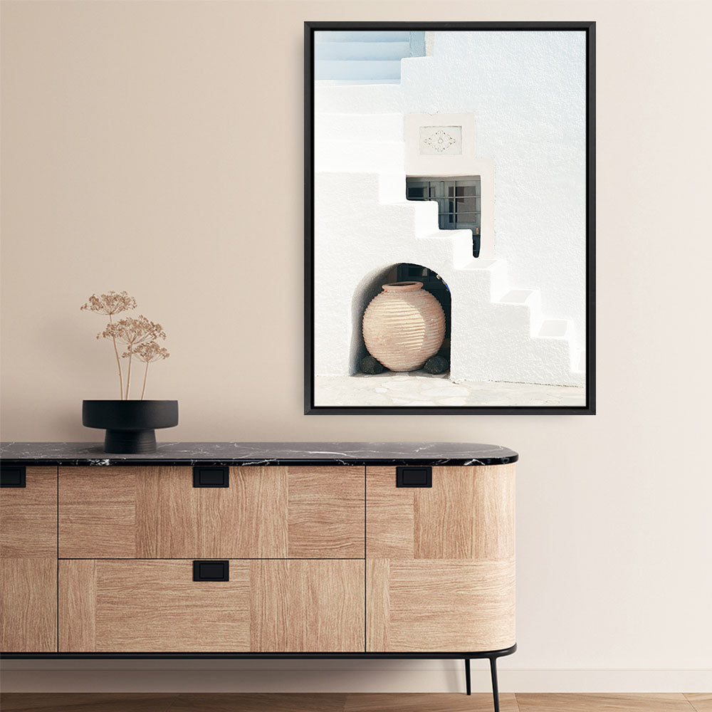 Shop Grecian Vase Photo Canvas Print a coastal themed photography framed stretched canvas print from The Print Emporium wall artwork collection - Buy Australian made prints for the home and your interior decor space, TPE-1305-CA-35X46-NF
