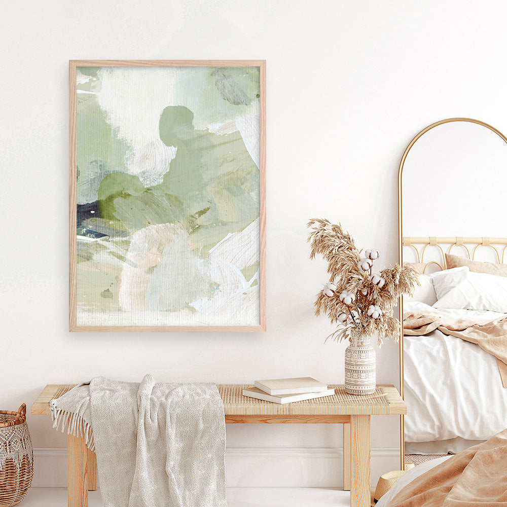 Shop Green 3 Art Print a painted abstract themed wall art print from The Print Emporium wall artwork collection - Buy Australian made fine art painting style poster and framed prints for the home and your interior decor room, TPE-DH-055-AP