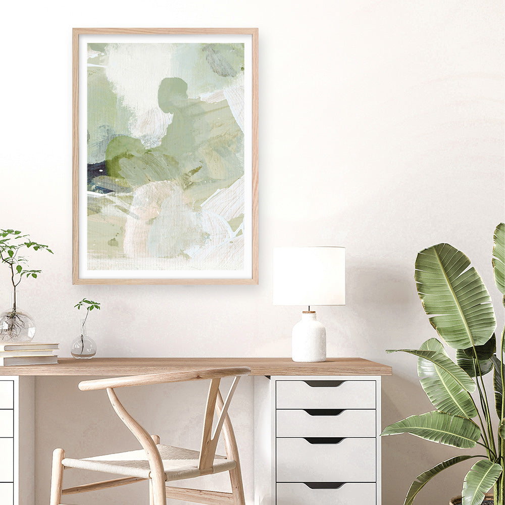 Shop Green 3 Art Print a painted abstract themed wall art print from The Print Emporium wall artwork collection - Buy Australian made fine art painting style poster and framed prints for the home and your interior decor room, TPE-DH-055-AP