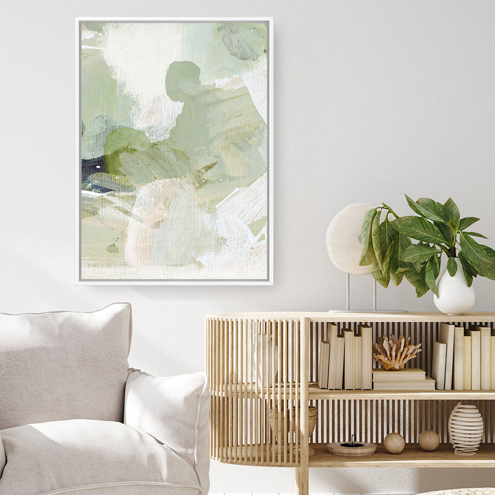 Shop Green 3 Canvas Print a painted abstract themed framed canvas wall art print from The Print Emporium artwork collection - Buy Australian made fine art painting style stretched canvas prints for the home and your interior decor space, TPE-DH-055-CA-35X46-NF