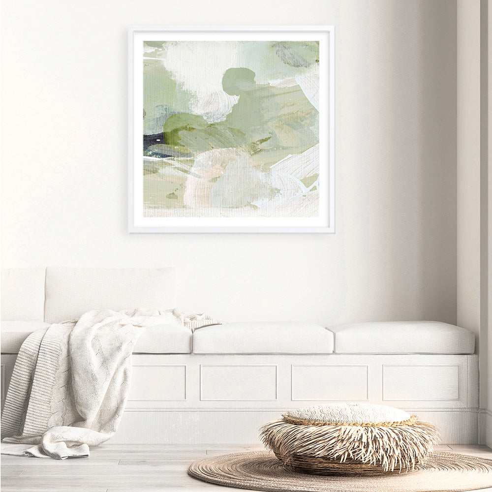 Shop Green 3 (Square) Art Print a painted abstract themed wall art print from The Print Emporium wall artwork collection - Buy Australian made fine art painting style poster and framed prints for the home and your interior decor room, TPE-DH-280-AP