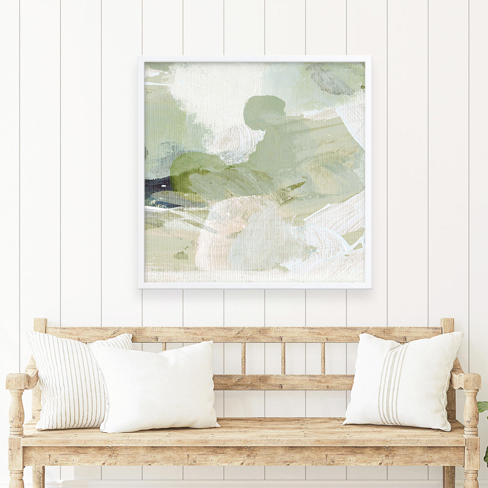 Shop Green 3 (Square) Art Print a painted abstract themed wall art print from The Print Emporium wall artwork collection - Buy Australian made fine art painting style poster and framed prints for the home and your interior decor room, TPE-DH-280-AP