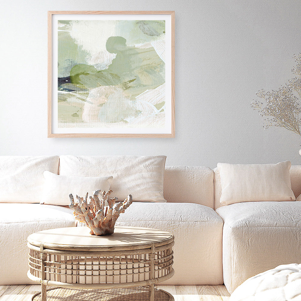 Shop Green 3 (Square) Art Print a painted abstract themed wall art print from The Print Emporium wall artwork collection - Buy Australian made fine art painting style poster and framed prints for the home and your interior decor room, TPE-DH-280-AP