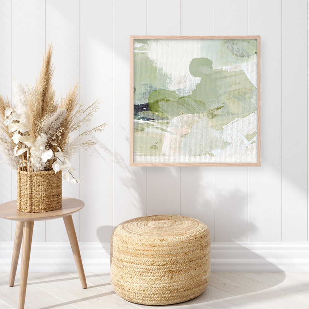 Shop Green 3 (Square) Art Print a painted abstract themed wall art print from The Print Emporium wall artwork collection - Buy Australian made fine art painting style poster and framed prints for the home and your interior decor room, TPE-DH-280-AP