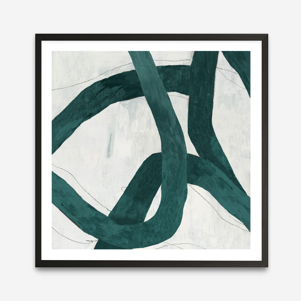 Shop Green Bow I (Square) Art Print a painted abstract themed wall art print from The Print Emporium wall artwork collection - Buy Australian made fine art painting style poster and framed prints for the home and your interior decor room, TPE-PC-PG703-AP