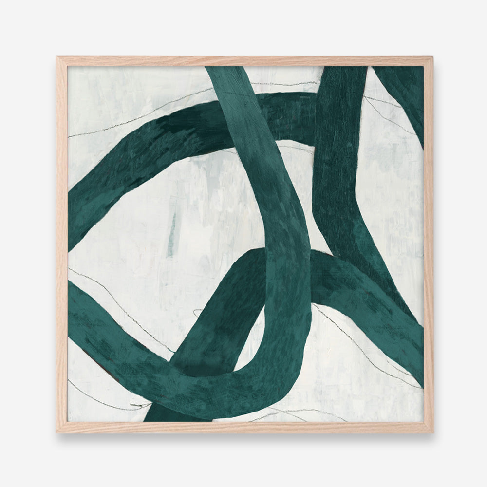 Shop Green Bow I (Square) Art Print a painted abstract themed wall art print from The Print Emporium wall artwork collection - Buy Australian made fine art painting style poster and framed prints for the home and your interior decor room, TPE-PC-PG703-AP