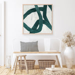 Shop Green Bow I (Square) Art Print a painted abstract themed wall art print from The Print Emporium wall artwork collection - Buy Australian made fine art painting style poster and framed prints for the home and your interior decor room, TPE-PC-PG703-AP