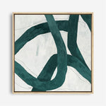 Shop Green Bow I (Square) Canvas Print a painted abstract themed framed canvas wall art print from The Print Emporium artwork collection - Buy Australian made fine art painting style stretched canvas prints for the home and your interior decor space, TPE-PC-PG703-CA-40X40-NF