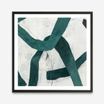 Shop Green Bow II (Square) Art Print a painted abstract themed wall art print from The Print Emporium wall artwork collection - Buy Australian made fine art painting style poster and framed prints for the home and your interior decor room, TPE-PC-PG704-AP