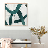 Shop Green Bow II (Square) Art Print a painted abstract themed wall art print from The Print Emporium wall artwork collection - Buy Australian made fine art painting style poster and framed prints for the home and your interior decor room, TPE-PC-PG704-AP