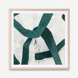 Shop Green Bow II (Square) Art Print a painted abstract themed wall art print from The Print Emporium wall artwork collection - Buy Australian made fine art painting style poster and framed prints for the home and your interior decor room, TPE-PC-PG704-AP