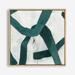 Shop Green Bow II (Square) Canvas Print a painted abstract themed framed canvas wall art print from The Print Emporium artwork collection - Buy Australian made fine art painting style stretched canvas prints for the home and your interior decor space, TPE-PC-PG704-CA-40X40-NF