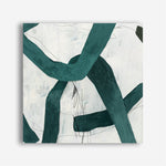 Shop Green Bow II (Square) Canvas Print a painted abstract themed framed canvas wall art print from The Print Emporium artwork collection - Buy Australian made fine art painting style stretched canvas prints for the home and your interior decor space, TPE-PC-PG704-CA-40X40-NF