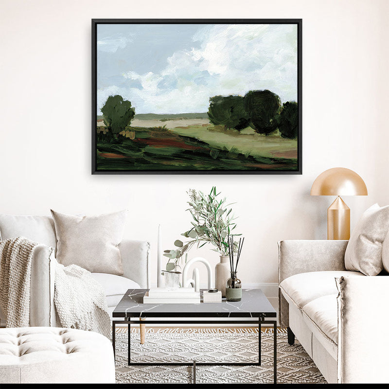Shop Green Grove Canvas Print a painted style framed canvas wall art print from The Print Emporium artwork collection - Buy Australian made fine art painting style stretched canvas prints for the home and your interior decor space, TPE-WA-71508-CA-35X46-NF