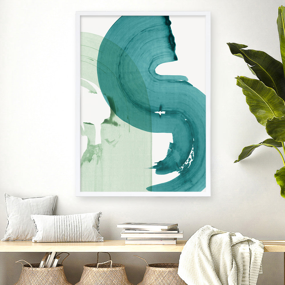 Shop Green Movement I Art Print a painted abstract themed wall art print from The Print Emporium wall artwork collection - Buy Australian made fine art painting style poster and framed prints for the home and your interior decor room, TPE-PC-PI463-AP
