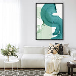 Shop Green Movement I Canvas Print a painted abstract themed framed canvas wall art print from The Print Emporium artwork collection - Buy Australian made fine art painting style stretched canvas prints for the home and your interior decor space, TPE-PC-PI463-CA-35X46-NF