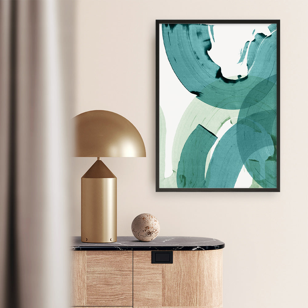Shop Green Movement II Art Print a painted abstract themed wall art print from The Print Emporium wall artwork collection - Buy Australian made fine art painting style poster and framed prints for the home and your interior decor room, TPE-PC-PI464-AP