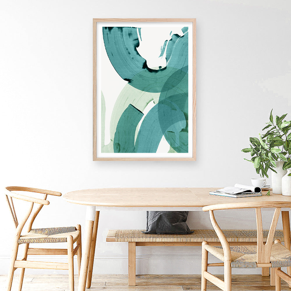 Shop Green Movement II Art Print a painted abstract themed wall art print from The Print Emporium wall artwork collection - Buy Australian made fine art painting style poster and framed prints for the home and your interior decor room, TPE-PC-PI464-AP
