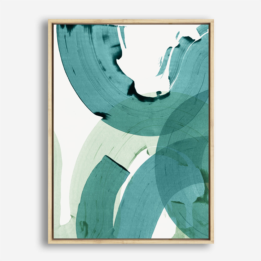 Shop Green Movement II Canvas Print a painted abstract themed framed canvas wall art print from The Print Emporium artwork collection - Buy Australian made fine art painting style stretched canvas prints for the home and your interior decor space, TPE-PC-PI464-CA-35X46-NF