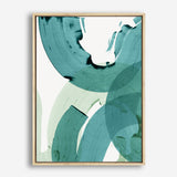 Shop Green Movement II Canvas Print a painted abstract themed framed canvas wall art print from The Print Emporium artwork collection - Buy Australian made fine art painting style stretched canvas prints for the home and your interior decor space, TPE-PC-PI464-CA-35X46-NF