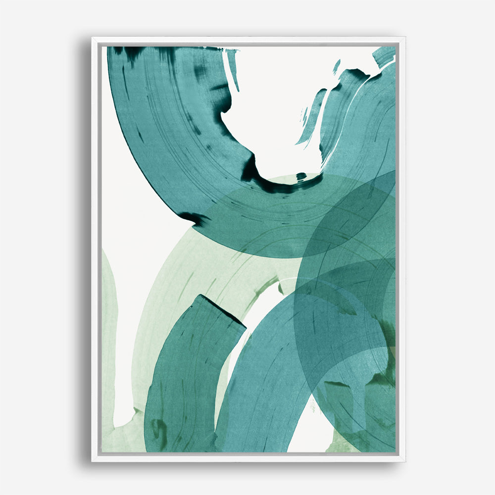 Shop Green Movement II Canvas Print a painted abstract themed framed canvas wall art print from The Print Emporium artwork collection - Buy Australian made fine art painting style stretched canvas prints for the home and your interior decor space, TPE-PC-PI464-CA-35X46-NF
