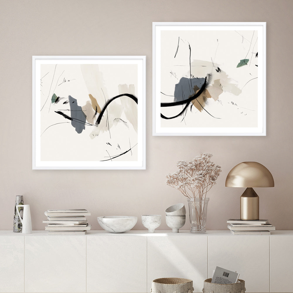 Shop Heavenly I (Square) Art Print a painted abstract themed wall art print from The Print Emporium wall artwork collection - Buy Australian made fine art painting style poster and framed prints for the home and your interior decor room, TPE-PC-PI510-AP