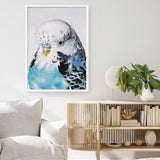 Shop Henry The Budgerigar Art Print a painted bird themed wall art print from The Print Emporium wall artwork collection - Buy Australian made fine art painting style poster and framed prints for the home and your interior decor room, TPE-177-AP