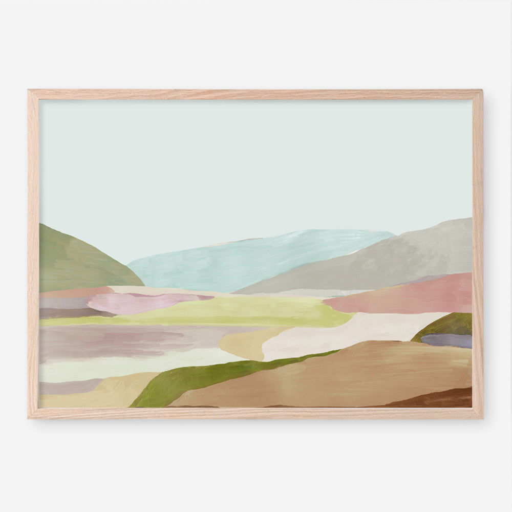 Shop Hills of Light I Art Print a painted abstract themed wall art print from The Print Emporium wall artwork collection - Buy Australian made fine art painting style poster and framed prints for the home and your interior decor room, TPE-PC-RF345-AP